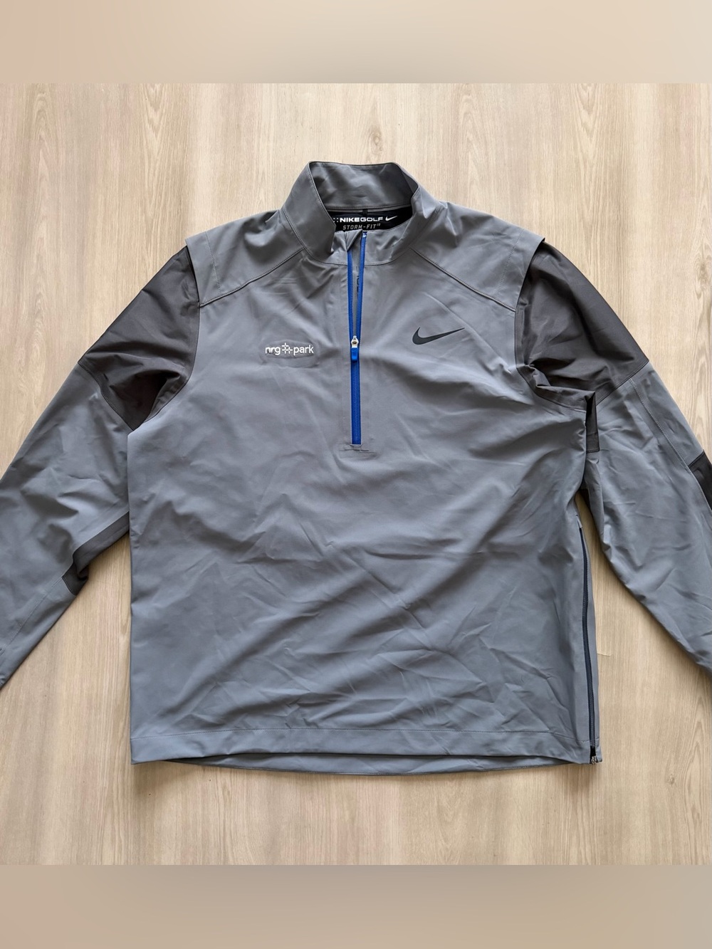 Nike Pullover Jacket Mens XL Black Storm-FIT 10 Half Zip Golf NRG Park Sz XL - Picture 2 of 7